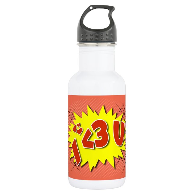 I love you 532 ml water bottle (Front)