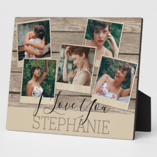 I Love You   5 Photo   Plaque