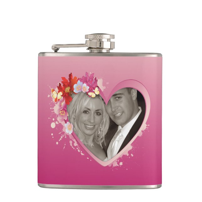 I Love You 5A Wrapped Flask (Front)