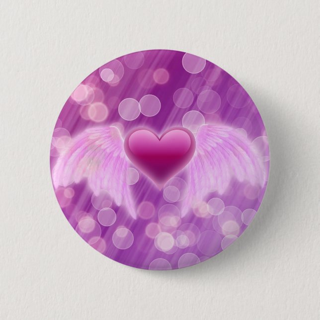 I Love You 6 Cm Round Badge (Front)
