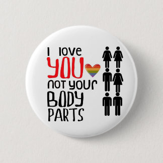 I Love YOU 6 Cm Round Badge