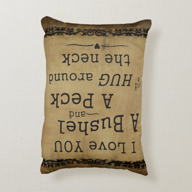 I love you a bushel and a peck pillow (Back(Vertical))