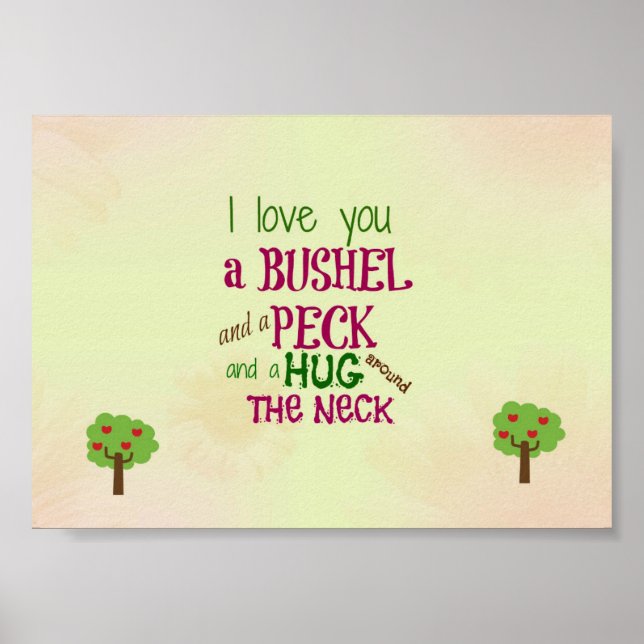 I love you a bushel and a peck wall art (Front)
