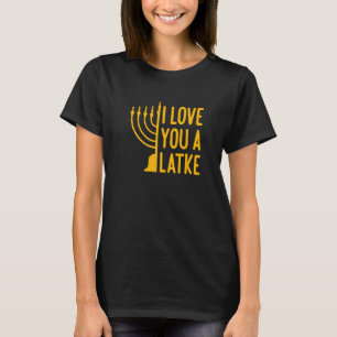 I Love You A Latke Hanukkah Pyjamas Women T-Shirt