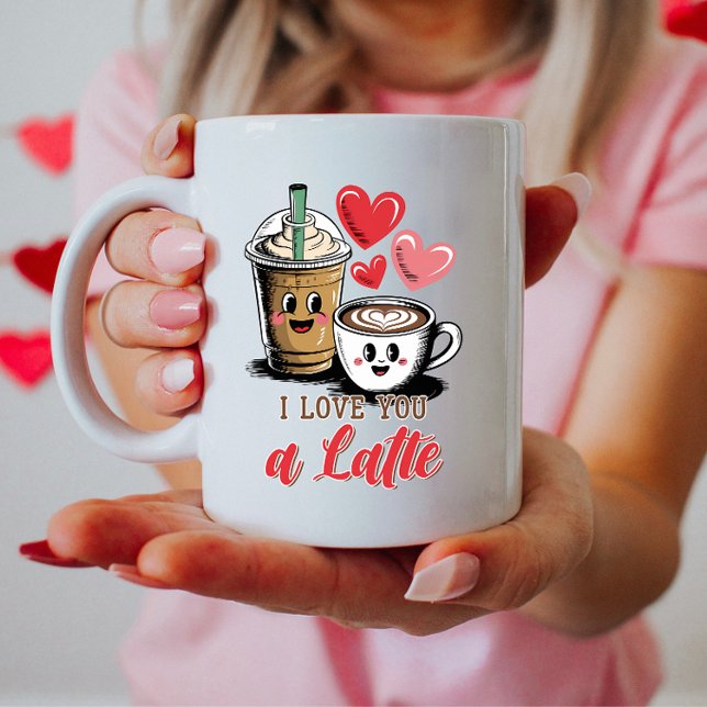  I Love You a Latte, Cute Valentine’s  Coffee Mug (Creator Uploaded)