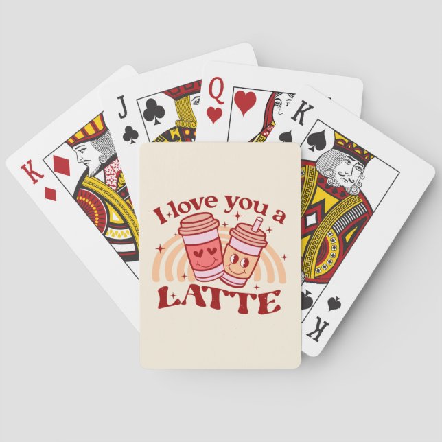 I Love You A Latte Playing Cards (Back)