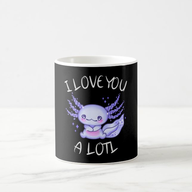 I love you a lotl Axolotl in love Coffee Mug (Center)