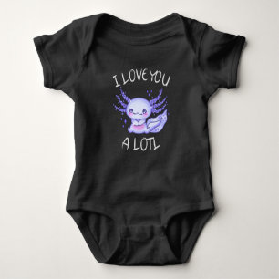 I love you a lotl Axolotl in love T-Shirt Baby Bodysuit