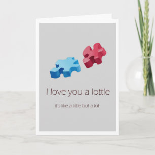 I love you a lottle Valentine's Day Greeting card