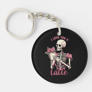 I love you a valentines day skeleton key ring