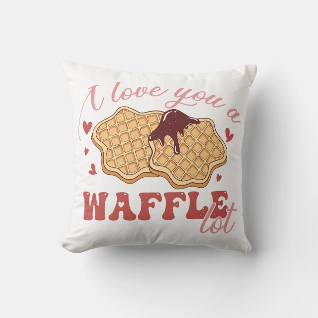 I Love You A Waffle Lot Cushion (Front)