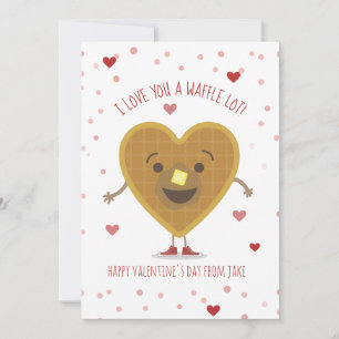 I Love You A Waffle Lot Heart Kids Valentine