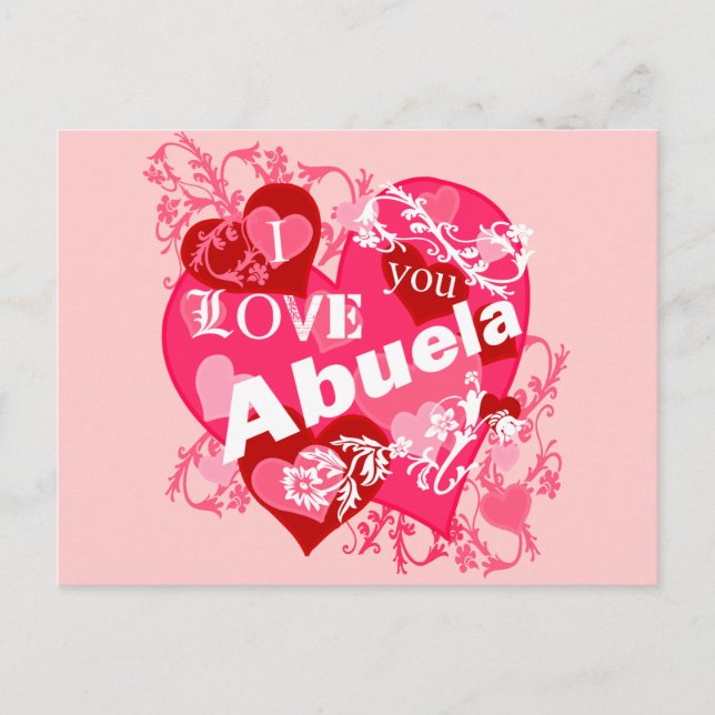 I Love You Abuela Postcard (Front)