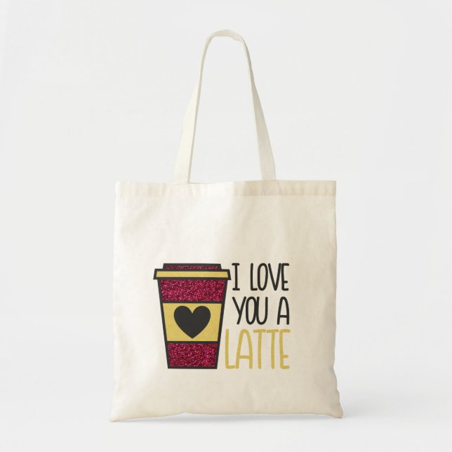 I love you Alatte Tote Bag (Front)