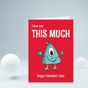 I Love You Alien Valentine's Day Holiday Card
