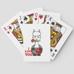 i love you alpaca playing cards