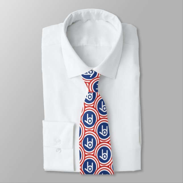I Love You America Neck Tie (Tied)