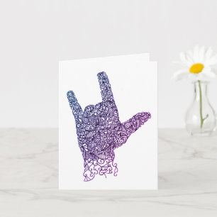 "I Love You" American Sign Language Card