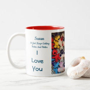 I Love You Anniversary Personalized Two-Tone Coffee Mug