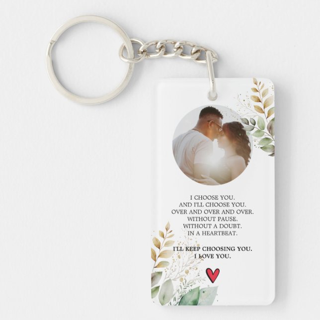 I Love You Anniversary Valentine's Day Birthday Key Ring (Front)