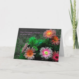 I Love You Appreciation Gerbera Daisy Floral Card