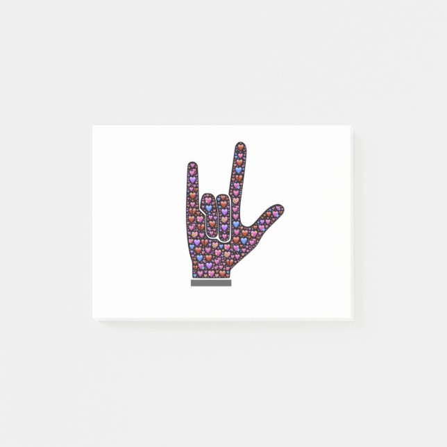 I Love You ASL Post-it Notes (Front)