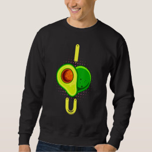 I Love You Avocado Love Vegan Vegetarian Flexitari Sweatshirt