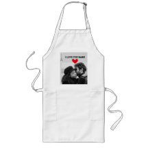 I Love You Babe White Apron