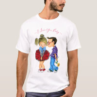 I Love You Baby - Cute Romantic Couple Love - Kiss