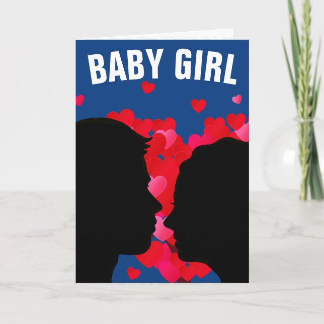  I LOVE YOU BABY GIRL GREETING CARD FOR HER (Front)