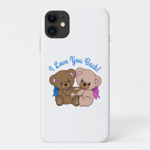 I Love You Back Teddy Bears Hugging iPhone 11 Case
