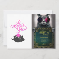 I love you - ball of wool - Choose back colour