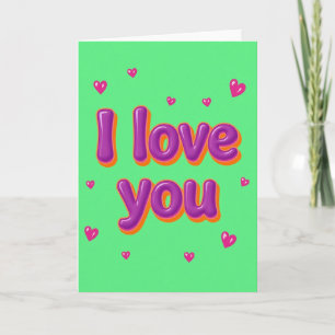 I Love You Balloon Letter Card