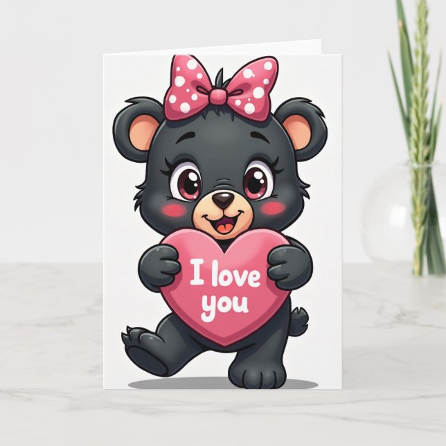 I Love You Bear Card (Front)