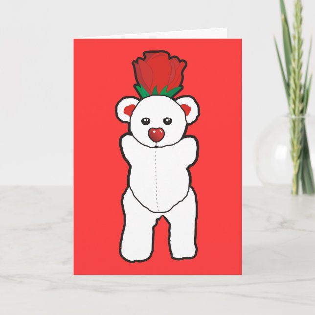 I LOVE YOU BEAR happy valentines day cards (Front)