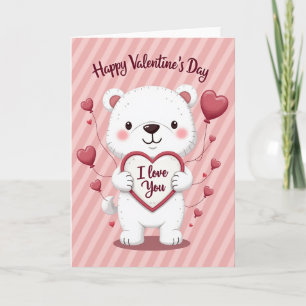 I Love You Bear Valentines Card