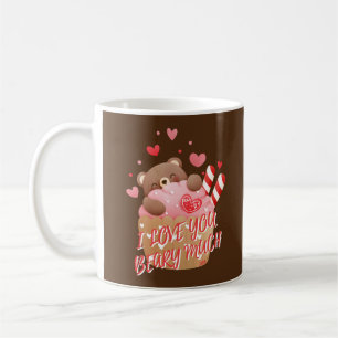 I LOVE YOU BEARY MUCH funny valentine's day        Coffee Mug