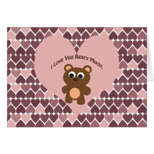 I love you Beary Much! Heart Background
