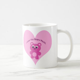 I Love You Beary Much! Pink Bear Coffee Mug