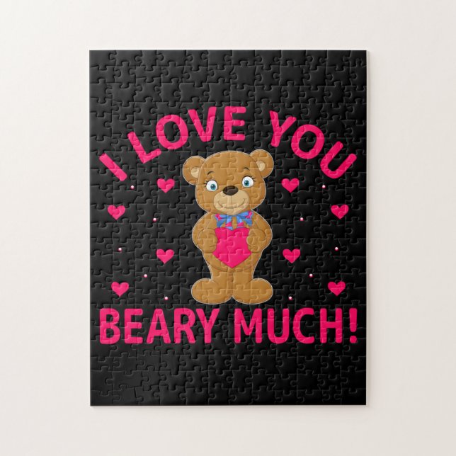 I Love You Beary Much Teddy Bear Jigsaw Puzzle (Vertical)