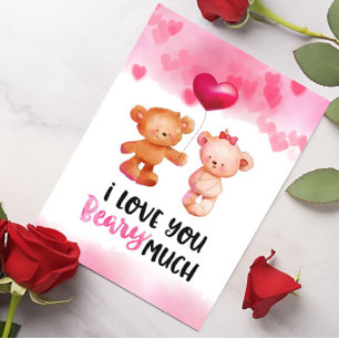 I Love You Beary Much Valentine Card