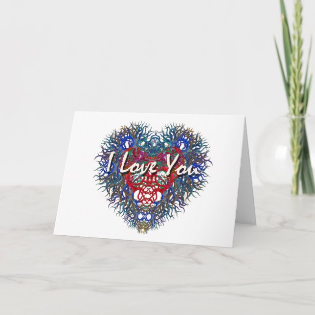 I Love You Beautiful Heart Card (Front)