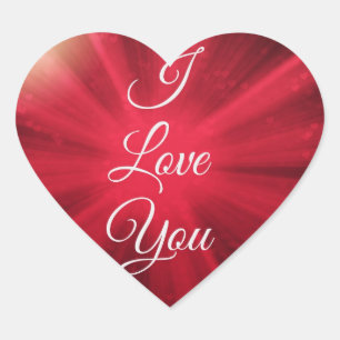 I Love You Berry Burst Heart Sticker