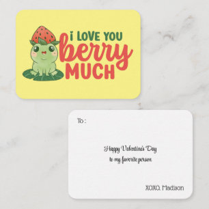 I Love You Berry Much Funny Cute Valentine's Day Card