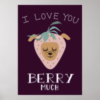 I Love You BERRY Much Strawberry Dog