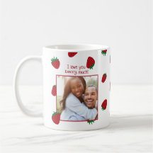 I Love You Berry Much Strawberry Photo Mug