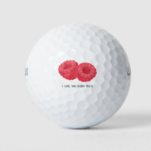 'I Love You Berry Much' Sweet Playful Raspberries Golf Balls