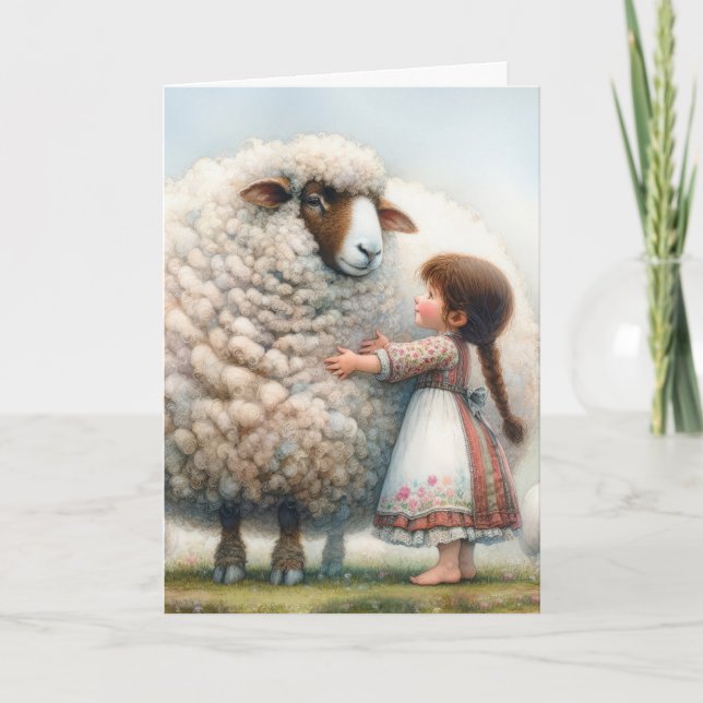 I Love You Big Ewe Card (Front)