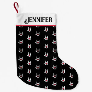 I Love You Black Christmas Stocking
