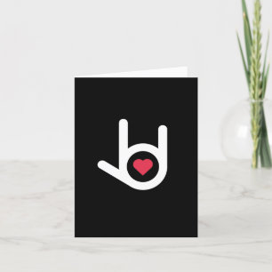 I Love You, Black Greeting Card